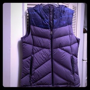 Puffy Vest women’s-The North Face- Sz L purple